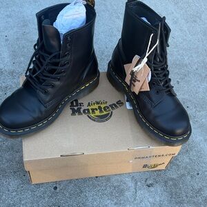 Dr. Martens Black 8-Eye Lace-Up Boots with FREE SHIPPING